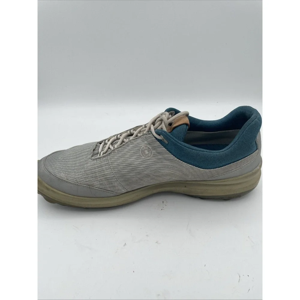 ECCO Mens Biom Hybrid 3 GoreTex Yak Leather White Gray Golf Shoes Size 13‎